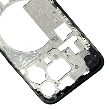 For iPhone 15 Pro Max Middle Frame Bezel Plate with Side Keys + Card Tray, Version:CE EU Version (Black) - LCD Related Parts by buy2fix | Online Shopping UK | buy2fix