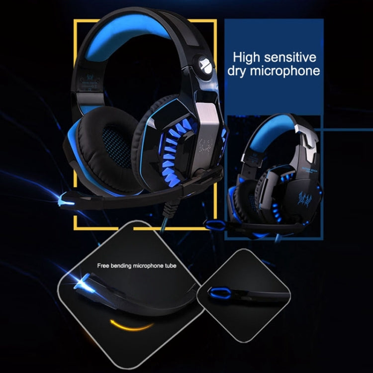 KOTION EACH G2000 Stereo Bass Gaming Headphone with Microphone & LED Light, For PS4, Smartphone, Tablet, Computer, Notebook - Multimedia Headset by KOTION EACH | Online Shopping UK | buy2fix