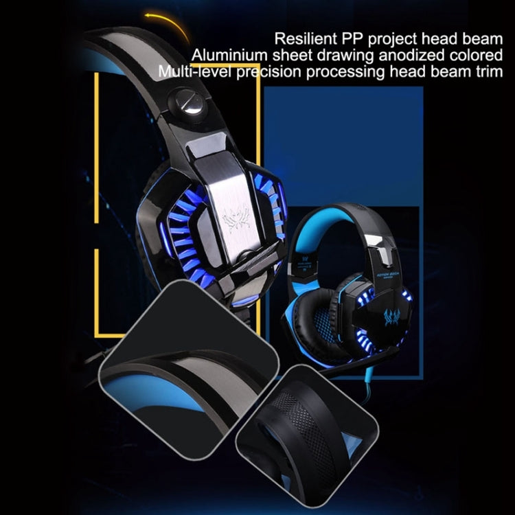 KOTION EACH G2000 Stereo Bass Gaming Headphone with Microphone & LED Light, For PS4, Smartphone, Tablet, Computer, Notebook(Red) by KOTION EACH