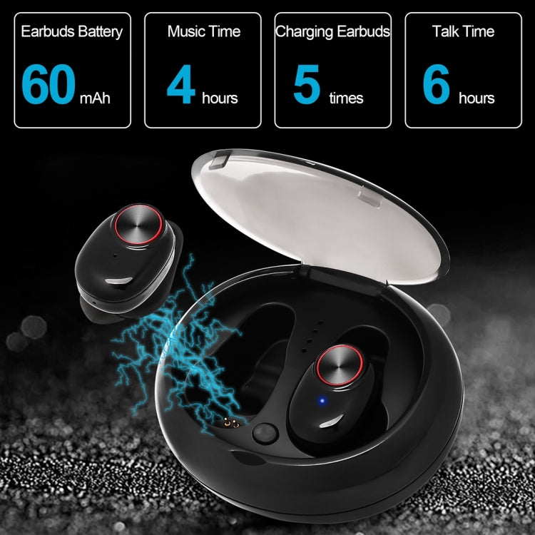 BTH-V5 DSP Noise Cancelling Earbuds Sports Wireless Bluetooth V5.0  Headset with Charging Case, Compatible with iPhone and Android(Black) - Bluetooth Earphone by buy2fix | Online Shopping UK | buy2fix