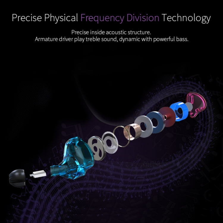 KZ ZST Circle Iron In-ear Mega Bass MP3 Dual Unit Earphone without Microphone (Colour) - In Ear Wired Earphone by KZ | Online Shopping UK | buy2fix