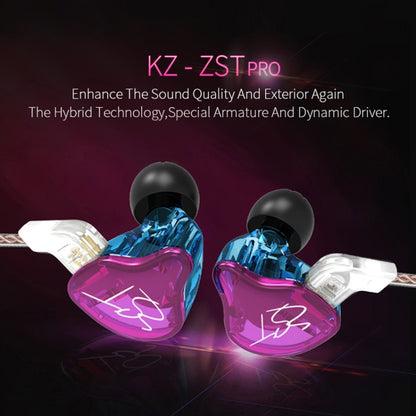 KZ ZST Circle Iron In-ear Mega Bass MP3 Dual Unit Earphone without Microphone (Colour) - In Ear Wired Earphone by KZ | Online Shopping UK | buy2fix