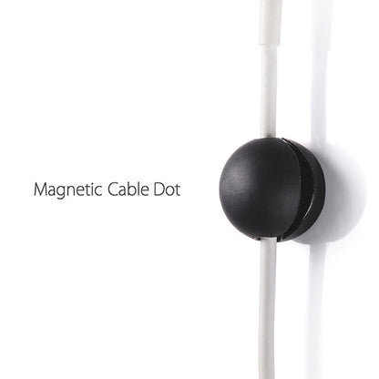 Magnetic Wire Take-up Cable Winder Magnetic Holder Desktop Storage(Black White) by buy2fix
