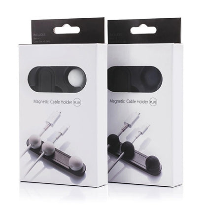 Magnetic Wire Take-up Cable Winder Magnetic Holder Desktop Storage(Black) by buy2fix