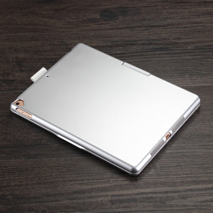 F102AS For iPad 10.2 inch Colorful Backlit Rotatable Bluetooth Keyboard Leather Tablet Case with Pen Slot Function (Silver) by buy2fix