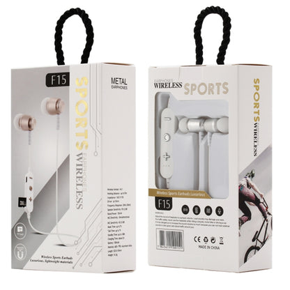 F15 Bluetooth 4.2 Hanging Neck Design Bluetooth Headset, Support Music Play & Switching & Volume Control & Answer(Silver) - Neck-mounted Earphone by buy2fix | Online Shopping UK | buy2fix