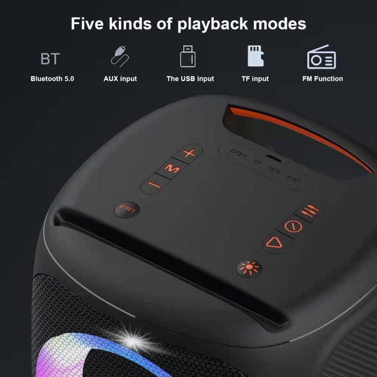 HOPESTAR Party100 Bluetooth 5.0 Portable Waterproof Wireless Bluetooth Speaker with Mobile Charging Function (Black) - Desktop Speaker by HOPESTAR | Online Shopping UK | buy2fix