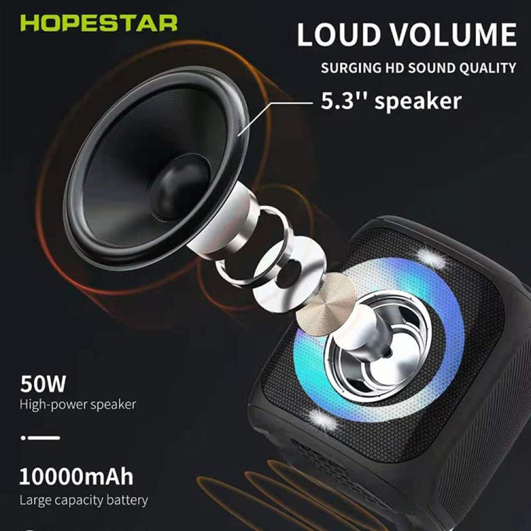 HOPESTAR Party100 Bluetooth 5.0 Portable Waterproof Wireless Bluetooth Speaker with Mobile Charging Function (Black) - Desktop Speaker by HOPESTAR | Online Shopping UK | buy2fix