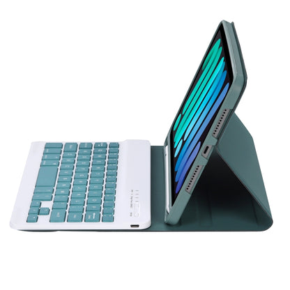 C06B Ultra-thin Candy Colors Bluetooth Keyboard Tablet Case for iPad mini 6 / mini 7 , with Stand & Pen Slot (Dark Green) - For iPad mini by buy2fix | Online Shopping UK | buy2fix