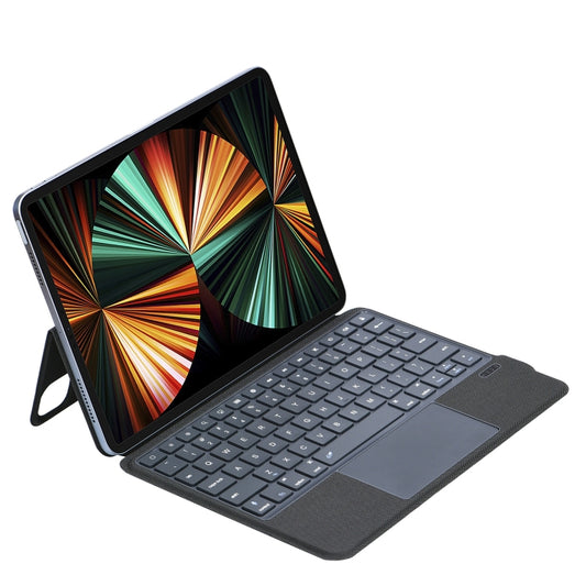 P3125-6 Grid Bluetooth Keyboard Leather Case with Touch Pad For iPad Air 11 2024 / Air 5 10.9 2022 / Air 4 10.9 2020 / iPad Pro 11 2021/2020/2018(Black) - For iPad Air by buy2fix | Online Shopping UK | buy2fix