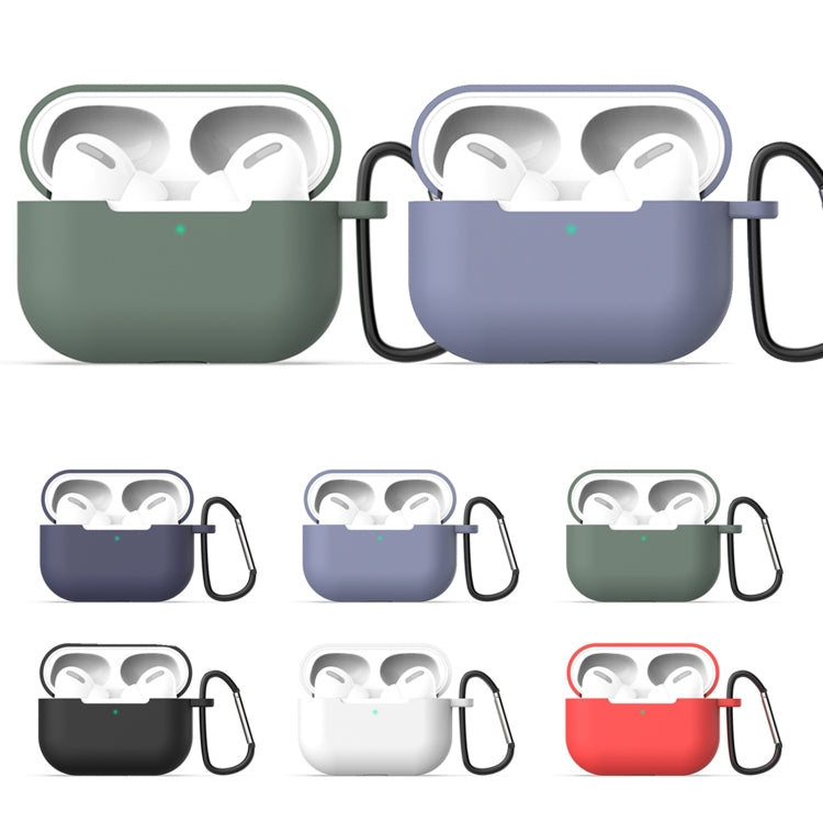 For AirPods Pro 3 in 1 Silicone Earphone Protective Case + Hook + Anti-lost Rope Set(White) - For AirPods Pro by buy2fix | Online Shopping UK | buy2fix