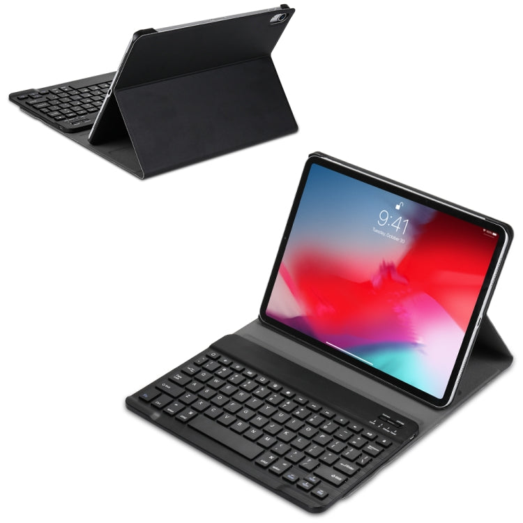 A11 Bluetooth 3.0 Ultra-thin ABS Detachable Bluetooth Keyboard Leather Tablet Case for iPad Air 4 / Air 5 / Pro 11 inch 2022 / 2021 / 2020 / 2018, with Holder (Black) - For iPad Pro by buy2fix | Online Shopping UK | buy2fix