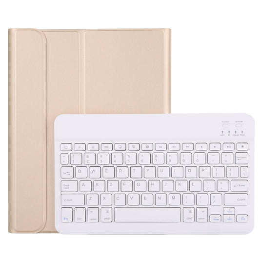 A11B Bluetooth 3.0 Ultra-thin ABS Detachable Bluetooth Keyboard Leather Tablet Case for iPad Air 4 / Air 5 / Pro 11 inch 2022 / 2021 / 2020 / 2018, with Pen Slot & Holder (Gold) - For iPad Pro by buy2fix | Online Shopping UK | buy2fix