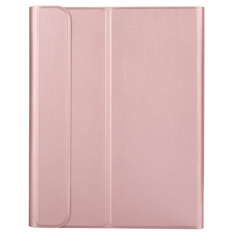 A11B Bluetooth 3.0 Ultra-thin ABS Detachable Bluetooth Keyboard Leather Tablet Case for iPad Air 4 / Air 5 / Pro 11 inch 2022 / 2021 / 2020 / 2018, with Pen Slot & Holder (Rose Gold) - For iPad Pro by buy2fix | Online Shopping UK | buy2fix