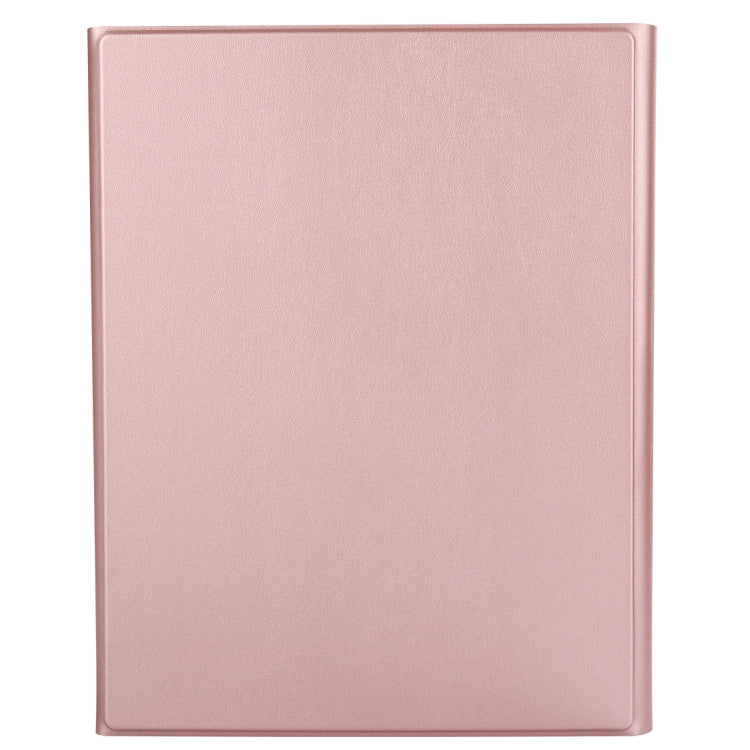 A11B Bluetooth 3.0 Ultra-thin ABS Detachable Bluetooth Keyboard Leather Tablet Case for iPad Air 4 / Air 5 / Pro 11 inch 2022 / 2021 / 2020 / 2018, with Pen Slot & Holder (Rose Gold) - For iPad Pro by buy2fix | Online Shopping UK | buy2fix