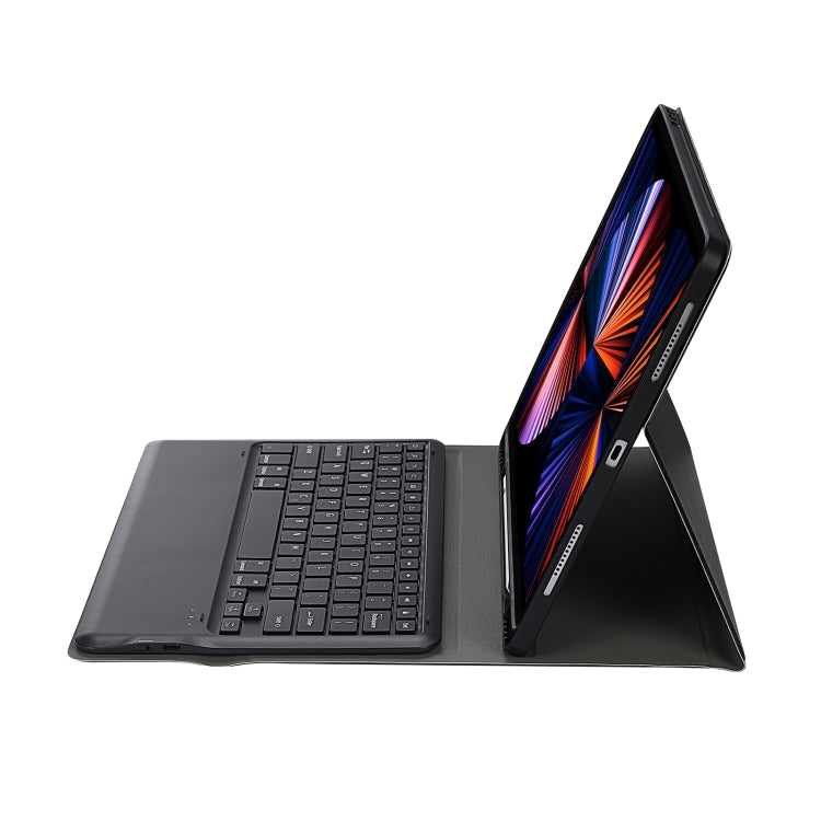 A12B Bluetooth 3.0 Ultra-thin Detachable Bluetooth Keyboard Leather Tablet Case for iPad Air 13 2024 / 2025 / Pro 12.9 inch 2022 / 2021 / 2020 / 2018, with Pen Slot & Holder(Black) - For iPad Pro by buy2fix | Online Shopping UK | buy2fix