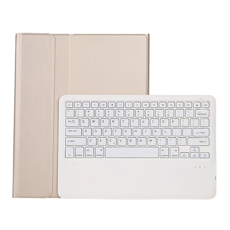 A12B Bluetooth 3.0 Ultra-thin Detachable Bluetooth Keyboard Leather Tablet Case for iPad Air 13 2024 / 2025 / Pro 12.9 inch 2022 / 2021 / 2020 / 2018, with Pen Slot & Holder(Gold) - For iPad Pro by buy2fix | Online Shopping UK | buy2fix