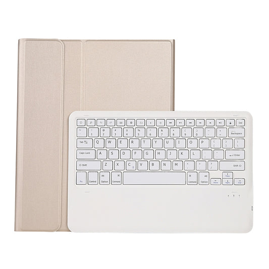 A12B Bluetooth 3.0 Ultra-thin Detachable Bluetooth Keyboard Leather Tablet Case for iPad Air 13 2024 / 2025 / Pro 12.9 inch 2022 / 2021 / 2020 / 2018, with Pen Slot & Holder(Gold) - For iPad Pro by buy2fix | Online Shopping UK | buy2fix