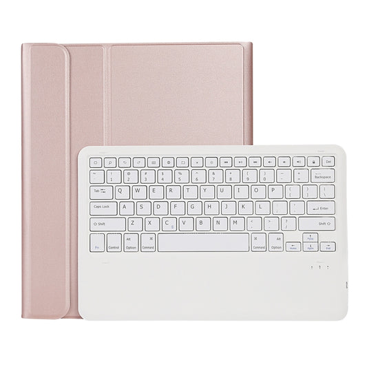 A12B Bluetooth 3.0 Ultra-thin Detachable Bluetooth Keyboard Leather Tablet Case for iPad Air 13 2024 / 2025 / Pro 12.9 inch 2022 / 2021 / 2020 / 2018, with Pen Slot & Holder(Rose Gold) - For iPad Pro by buy2fix | Online Shopping UK | buy2fix