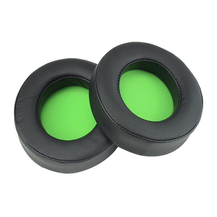 2 PCS For Razer Kraken 7.1 V2 Pro Headphone Cushion Sponge Green Net Cover Earmuffs Replacement Earpads - Earmuff & Pad by buy2fix | Online Shopping UK | buy2fix
