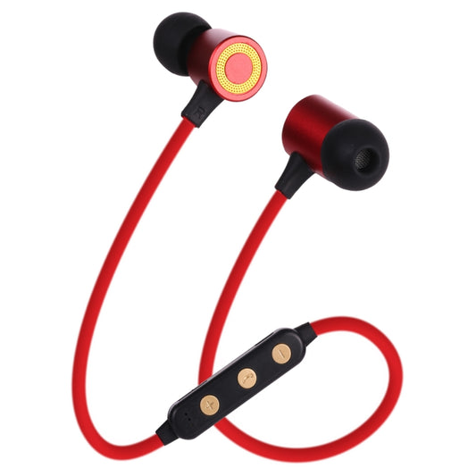 MG-G22 Portable Sports Magnetic Absorption Bluetooth V5.0 Bluetooth Headphones, Support TF Card(Red) by buy2fix