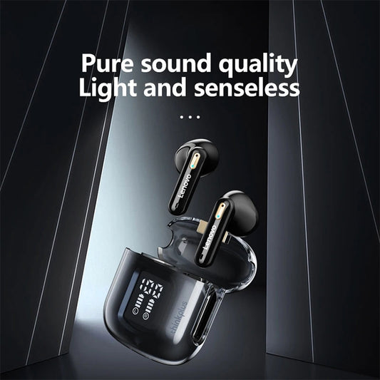 Lenovo LP6 Pro Bluetooth 5.3 LED Digital Display HiFi Wireless Bluetooth Earphone (Black) - Bluetooth Earphone by Lenovo | Online Shopping UK | buy2fix