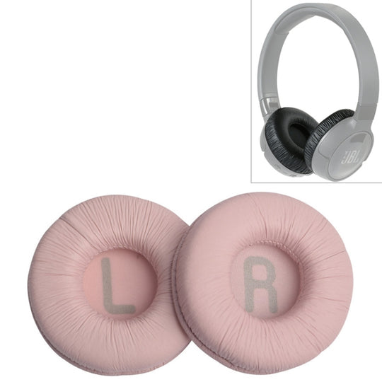 2 pièces pour JBL Tune 600BTNC/T500BT/T450BT housse de coussin pour écouteurs cache-oreilles oreillettes de remplacement avec maille (rose)