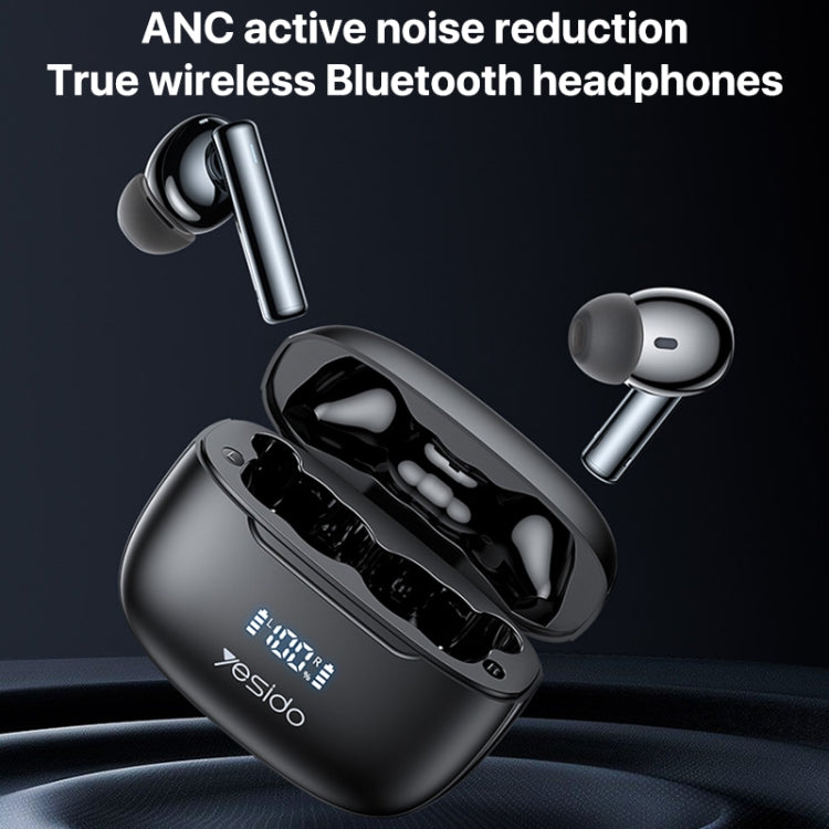 Yesido TWS23 Bluetooth 5.3 LED Digital Display TWS ANC Noise Reduction Wireless Bluetooth Earphone by Yesido