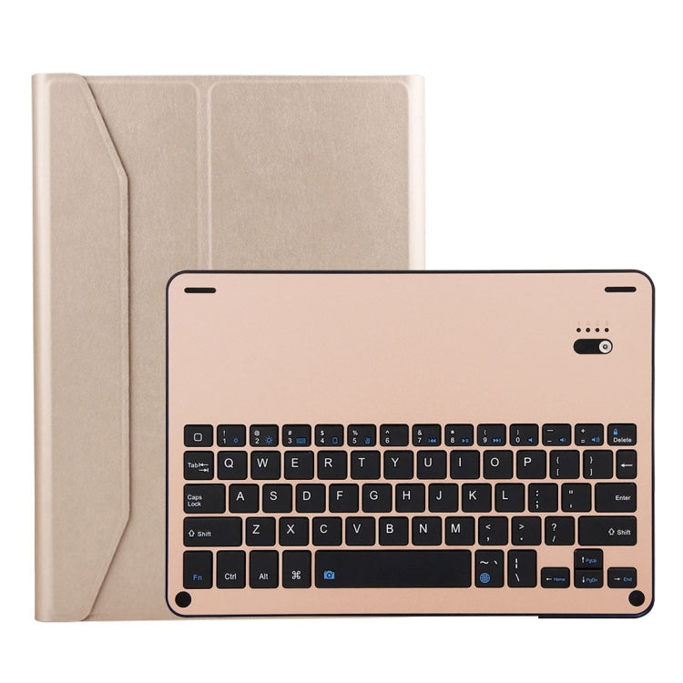 FT-1038B Detachable Bluetooth 3.0 Aluminum Alloy Keyboard + Lambskin Texture Leather Tablet Case for iPad Air / Air 2 / iPad Pro 9.7 inch, with Water Repellent / Three-gear Angle Adjustment / Magnetic / Sleep Function (Gold) - For iPad Pro by buy2fix | Online Shopping UK | buy2fix