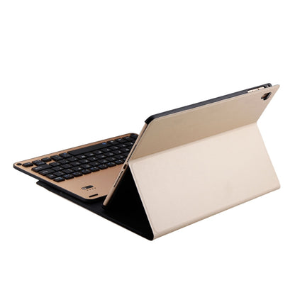FT-1038B Detachable Bluetooth 3.0 Aluminum Alloy Keyboard + Lambskin Texture Leather Tablet Case for iPad Air / Air 2 / iPad Pro 9.7 inch, with Water Repellent / Three-gear Angle Adjustment / Magnetic / Sleep Function (Gold) - For iPad Pro by buy2fix | Online Shopping UK | buy2fix