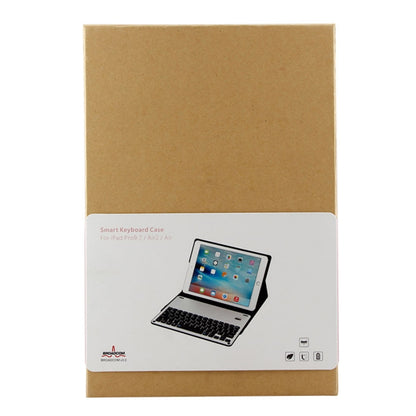 FT-1038B Detachable Bluetooth 3.0 Aluminum Alloy Keyboard + Lambskin Texture Leather Tablet Case for iPad Air / Air 2 / iPad Pro 9.7 inch, with Water Repellent / Three-gear Angle Adjustment / Magnetic / Sleep Function (Gold) - For iPad Pro by buy2fix | Online Shopping UK | buy2fix
