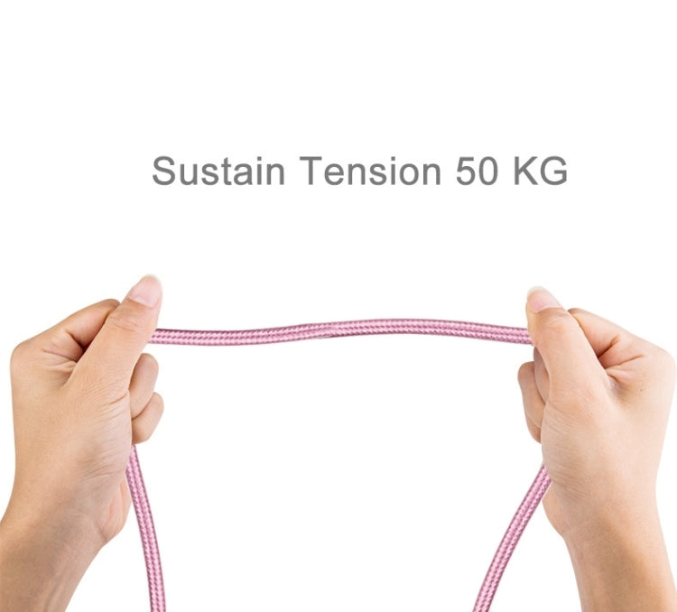 2m Woven Style Metal Head 84 Cores 8 Pin to USB 2.0 Data / Charger Cable(Rose Gold) by buy2fix