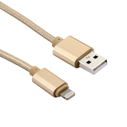 1m Woven Style Metal Head 84 Cores 8 Pin to USB 2.0 Data / Charger Cable(Gold) by buy2fix
