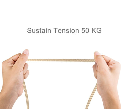 1m Woven Style Metal Head 84 Cores 8 Pin to USB 2.0 Data / Charger Cable(Gold) by buy2fix