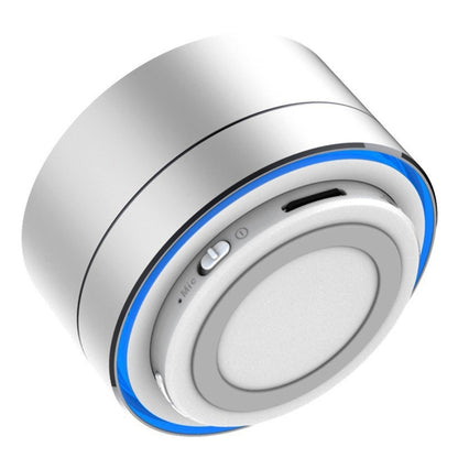 A10 Mini Portable Bluetooth Speaker Built-in MIC & LED, Support Hands-free Calls & TF Card(Silver) - Desktop Speaker by buy2fix | Online Shopping UK | buy2fix