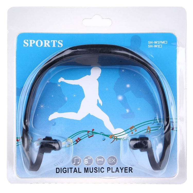 SH-W1FM Life Waterproof Sweatproof Stereo Wireless Sports Earbud Earphone In-ear Headphone Headset(Black) - Sport Earphone by buy2fix | Online Shopping UK | buy2fix
