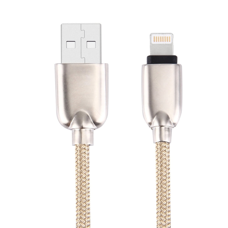 1m Woven 108 Copper Cores 8 Pin to USB Data Sync Charging Cable for iPhone, iPad(Gold) by buy2fix
