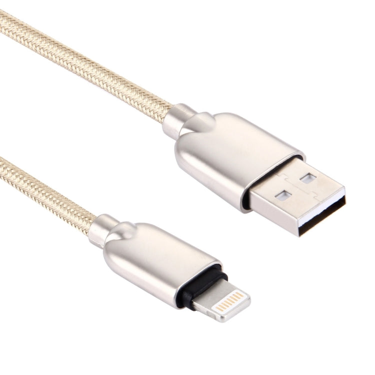 1m Woven 108 Copper Cores 8 Pin to USB Data Sync Charging Cable for iPhone, iPad(Gold) by buy2fix