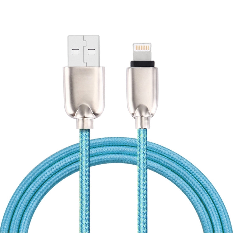 1m Woven 108 Copper Cores 8 Pin to USB Data Sync Charging Cable for iPhone, iPad(Blue) by buy2fix