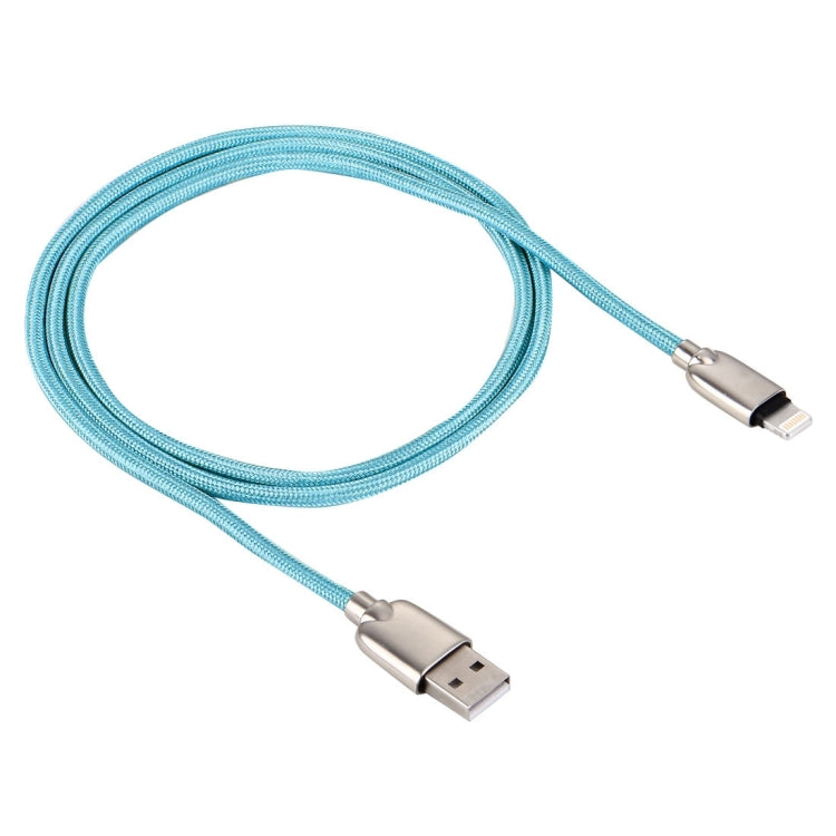 1m Woven 108 Copper Cores 8 Pin to USB Data Sync Charging Cable for iPhone, iPad(Blue) by buy2fix
