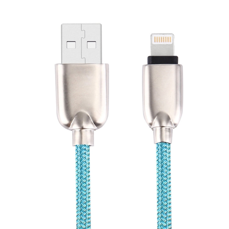 1m Woven 108 Copper Cores 8 Pin to USB Data Sync Charging Cable for iPhone, iPad(Blue) by buy2fix
