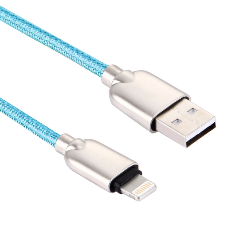 1m Woven 108 Copper Cores 8 Pin to USB Data Sync Charging Cable for iPhone, iPad(Blue) by buy2fix