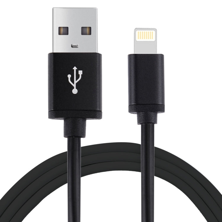 1m 3A 8 Pin to USB Data Sync Charging Cable for iPhone, iPad, Diameter: 4 cm(Black) by buy2fix