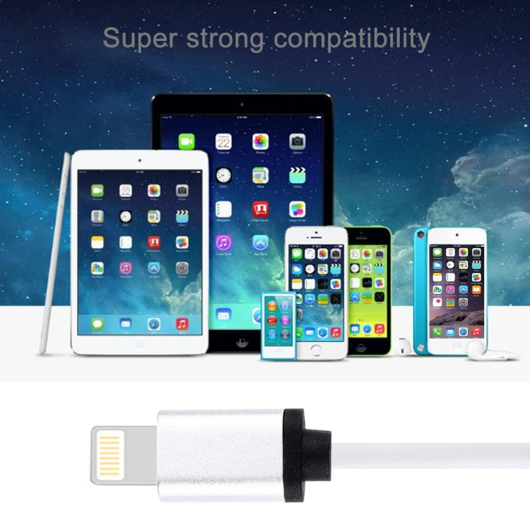 1m 3A 8 Pin to USB Data Sync Charging Cable for iPhone, iPad, Diameter: 4 cm(White) by buy2fix