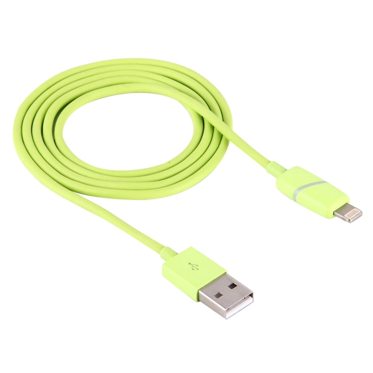 1m Circular Bobbin Gift Box Style 8 Pin to USB Data Sync Cable with Indicator for iPhone, iPad(Green) by buy2fix