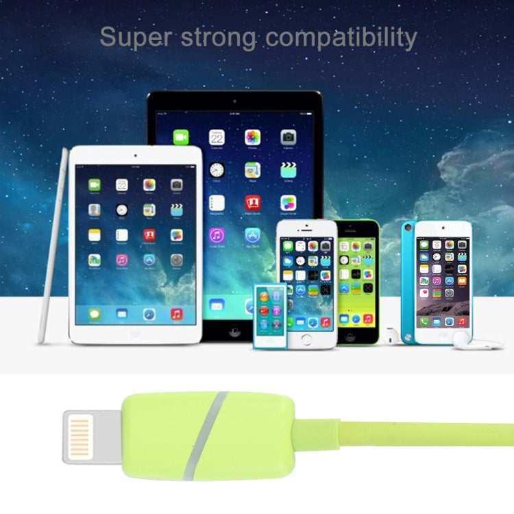 1m Circular Bobbin Gift Box Style 8 Pin to USB Data Sync Cable with Indicator for iPhone, iPad(Green) by buy2fix