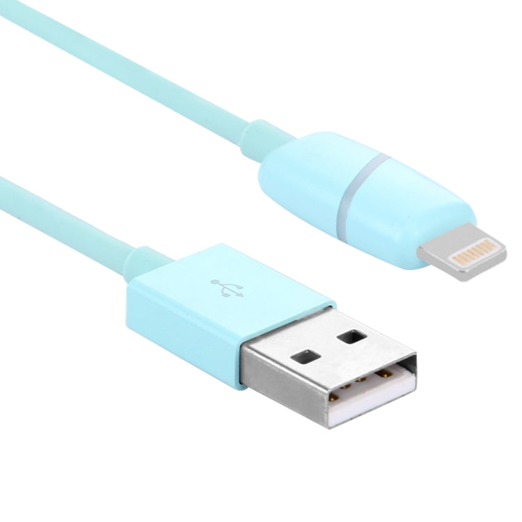 1m Circular Bobbin Gift Box Style 8 Pin to USB Data Sync Cable with Indicator for iPhone, iPad(Blue) by buy2fix