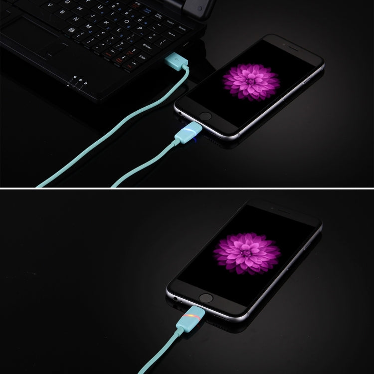 1m Circular Bobbin Gift Box Style 8 Pin to USB Data Sync Cable with Indicator for iPhone, iPad(Blue) by buy2fix