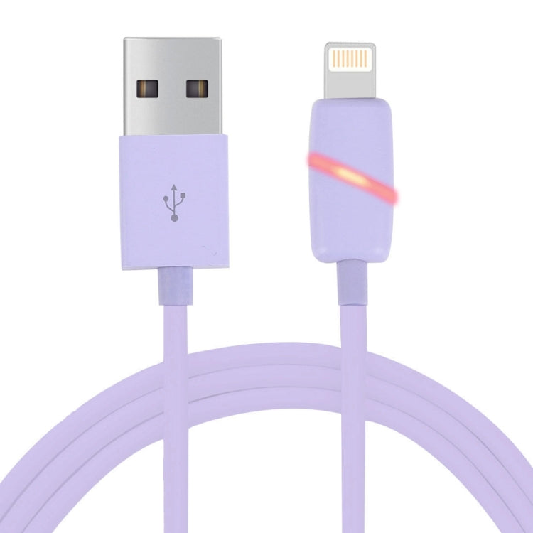 1m Circular Bobbin Gift Box Style 8 Pin to USB Data Sync Cable with Indicator for iPhone, iPad(Purple) by buy2fix