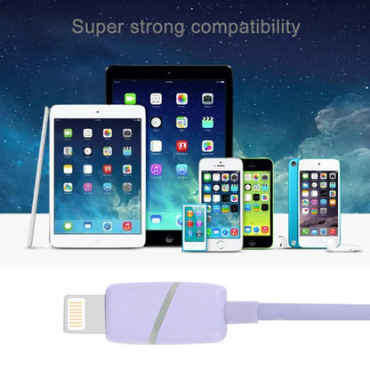 1m Circular Bobbin Gift Box Style 8 Pin to USB Data Sync Cable with Indicator for iPhone, iPad(Purple) by buy2fix